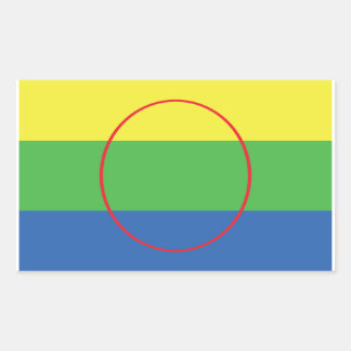 Pegatina Rectangular Bandera de la Primera Nación de Peguis