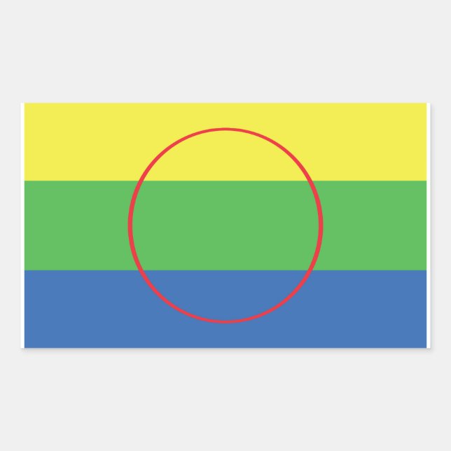 Pegatina Rectangular Bandera de la Primera Nación de Peguis (Anverso)