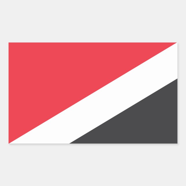 Pegatina Rectangular Bandera de la Principado de Sealand (Anverso)