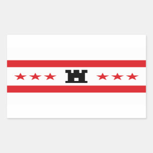 Pegatina Rectangular Bandera de la provincia de Drenthe, Países Bajos