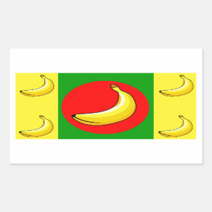 Pegatina Rectangular Bandera de la República Banana