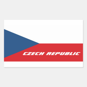 Pegatina Rectangular Bandera de la República Checa