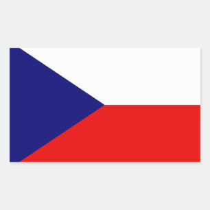 Pegatina Rectangular Bandera de la República Checa
