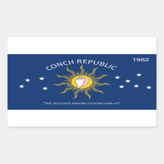 Pegatina Rectangular Bandera de la República de Conch