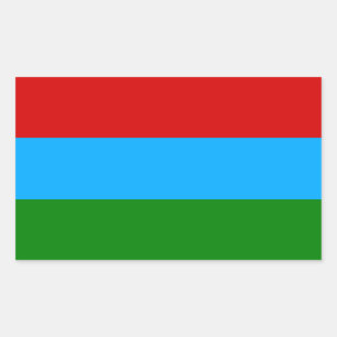 Pegatina Rectangular Bandera de la República de Karelia