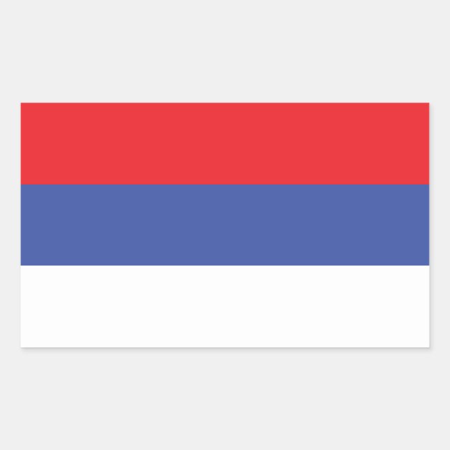 Pegatina Rectangular Bandera de la República Srpska (Anverso)