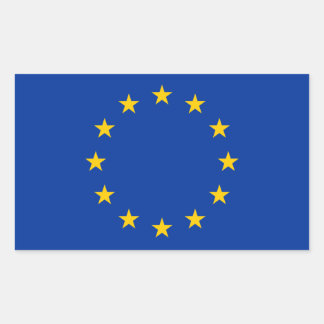 Pegatina Rectangular Bandera de la UE