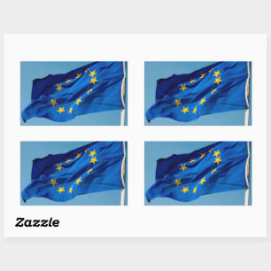 Pegatina Rectangular Bandera de la UE