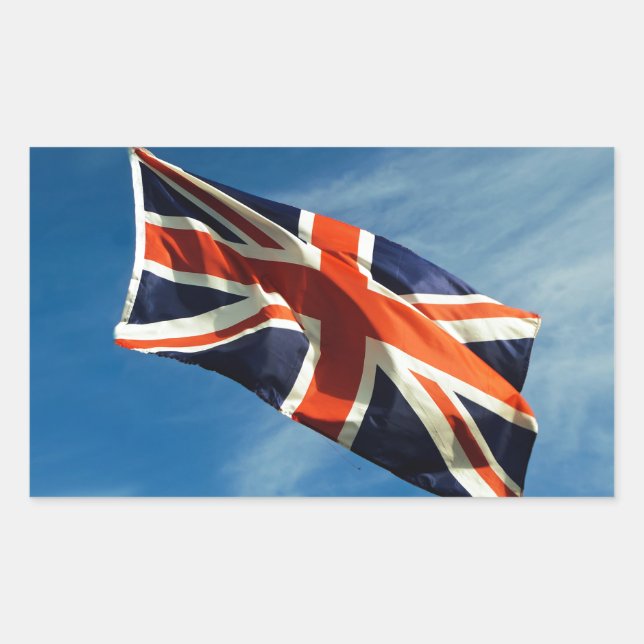 Pegatina Rectangular Bandera de la Unión (Anverso)