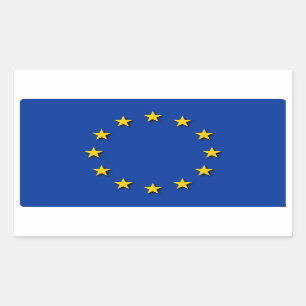 Pegatina Rectangular Bandera de la Unión Europea / Bandera de la UE