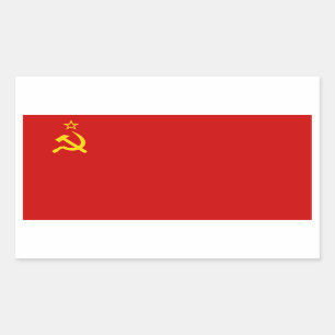 Pegatina Rectangular Bandera de la Unión Soviética/URSS/CCCP