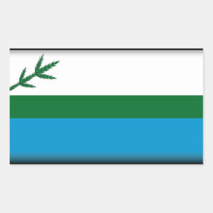 Pegatina Rectangular Bandera de Labrador (Canadá)