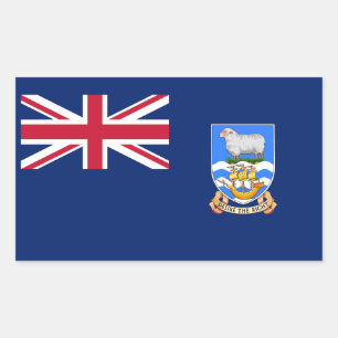 Pegatina Rectangular Bandera de las Islas Malvinas