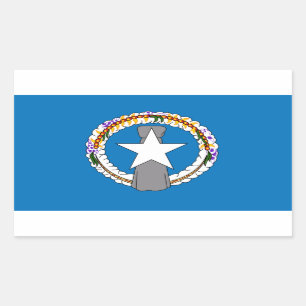 Pegatina Rectangular Bandera de las Islas Marianas