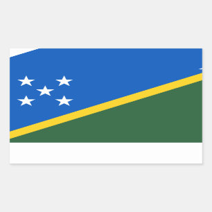 Pegatina Rectangular Bandera de las Islas Salomón, Bandera de las Islas