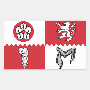 Pegatina Rectangular Bandera de Leicestershire sistema de la provincia