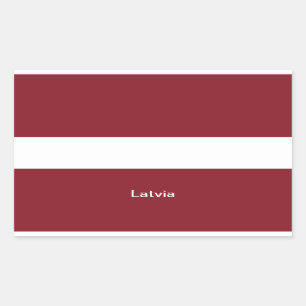 Pegatina Rectangular Bandera de Letonia