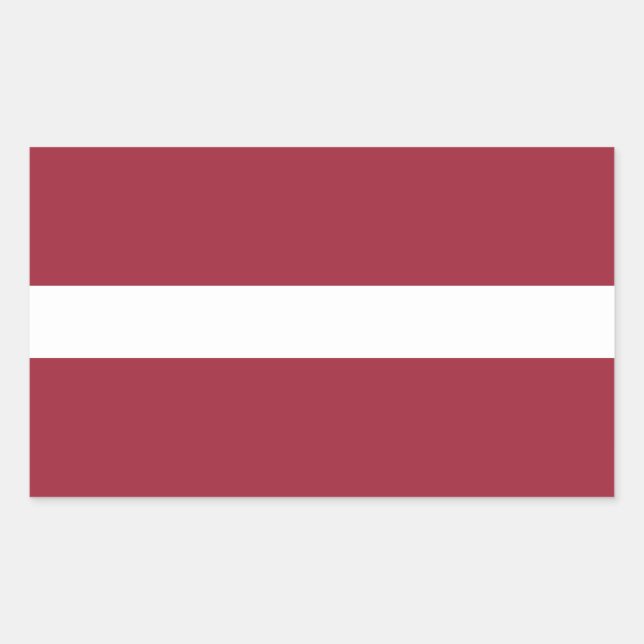 Pegatina Rectangular Bandera de Letonia (Anverso)
