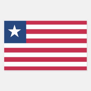 Pegatina Rectangular Bandera de Liberia