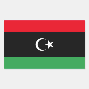 Pegatina Rectangular Bandera de Libia
