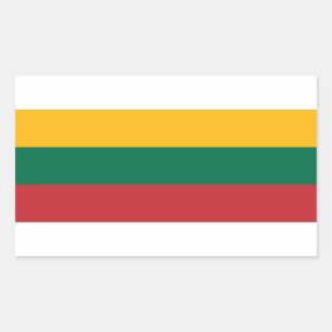 Pegatina Rectangular Bandera de Lituania