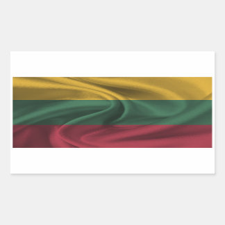 Pegatina Rectangular Bandera de Lituania