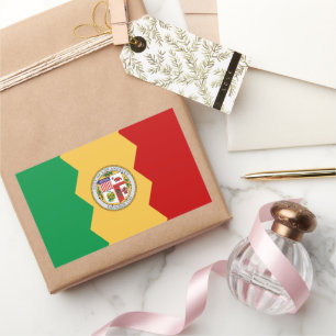 Pegatina Rectangular Bandera de Los Ángeles