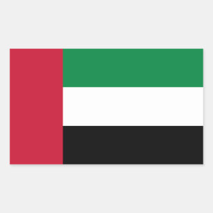 Pegatina Rectangular Bandera de los Emiratos Árabes Unidos