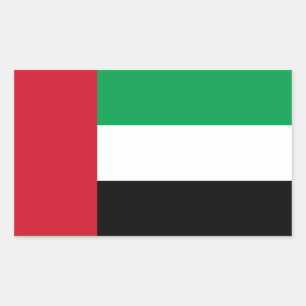 Pegatina Rectangular Bandera de los Emiratos Árabes Unidos/Emiratos Ára