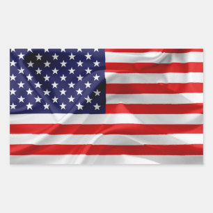 Pegatina Rectangular Bandera de los Estados Unidos de América