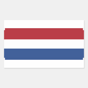 Pegatina Rectangular Bandera de los Países Bajos