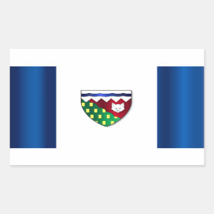 Pegatina Rectangular Bandera de los Territorios del Noroeste