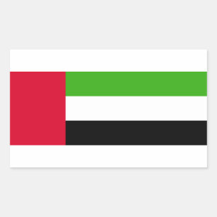 Pegatina Rectangular Bandera de los UAE United Arab Emirates