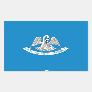Pegatina Rectangular Bandera de LUISIANA -