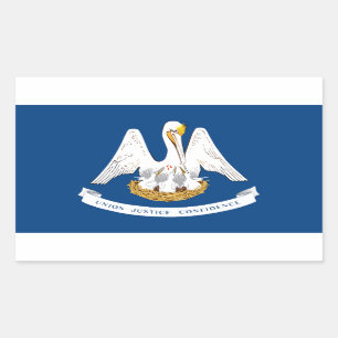 Pegatina Rectangular Bandera de Luisiana