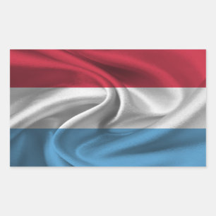 Pegatina Rectangular Bandera de Luxemburgo