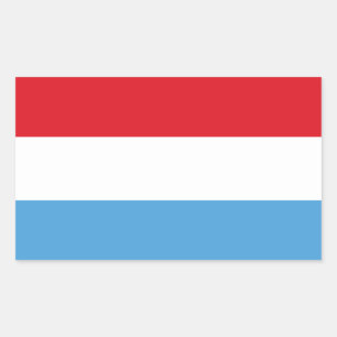 Pegatina Rectangular Bandera de Luxemburgo