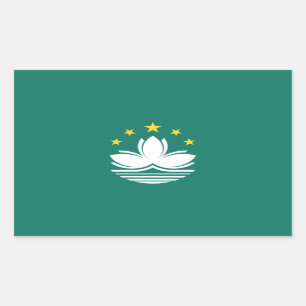 Pegatina Rectangular Bandera de Macao