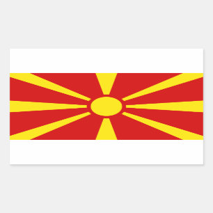Pegatina Rectangular Bandera de Macedonia
