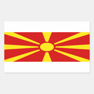 Pegatina Rectangular Bandera de Macedonia