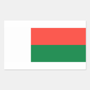 Pegatina Rectangular Bandera de Madagascar