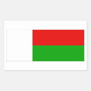 Pegatina Rectangular Bandera de Madagascar