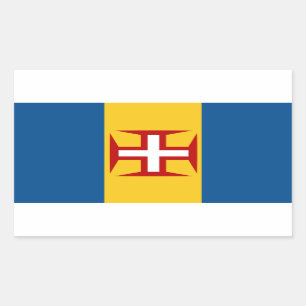 Pegatina Rectangular Bandera de Madeira