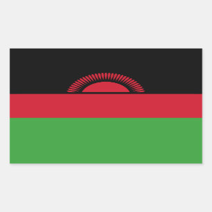 Pegatina Rectangular Bandera de Malawi