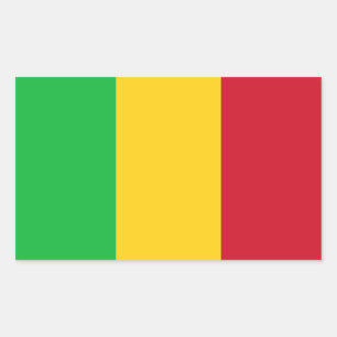 Pegatina Rectangular Bandera de Mali