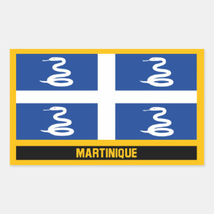Pegatina Rectangular Bandera de Martinica