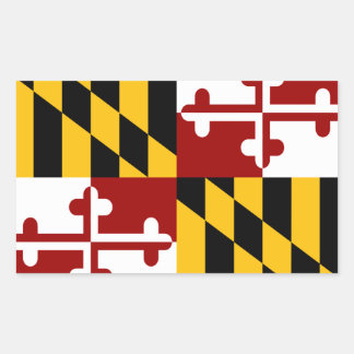 Pegatina Rectangular Bandera de Maryland