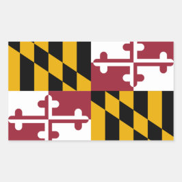 Pegatina Rectangular Bandera de Maryland