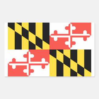Pegatina Rectangular Bandera de Maryland