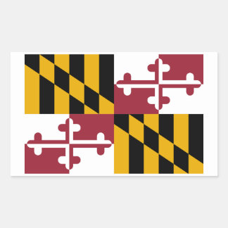 Pegatina Rectangular Bandera de Marylander, Bandera de Maryland